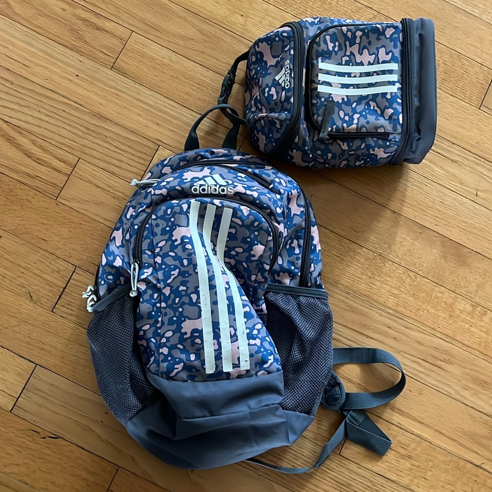 Adidas backpack and lunch box